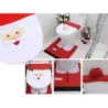 Świąteczny zestaw łazienkowy mikołaj dywanik pokrowiec wc na deskę - 15