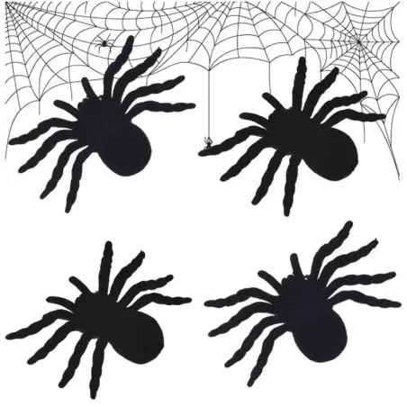 Pająk halloween 4 szt duże dekoracja straszne-5907451349472