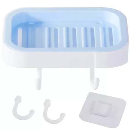 Mydelniczka na mydło naścienna wisząca 2 haczyki-5907451346204