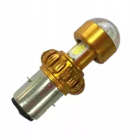 Żarówka motocyklowa BA20D/H6 CREE LED 1000LM 18W zimna-