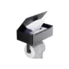 Uchwyt na papier toaletowy z pojemnikiem na chusteczki półką czarny loft wc-5907451353127