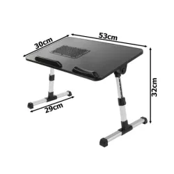 Stolik pod laptopa składany do łóżka stół podkładka chłodząca wentylator - 6