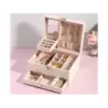 Szkatułka na biżuterię organizer pudełko lustro - 14