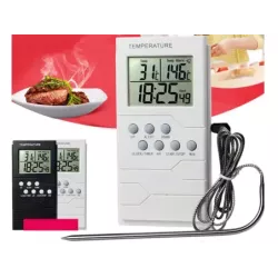 Termometr kuchenny sonda zegar lcd do mięsa - 9