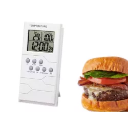 Termometr kuchenny sonda zegar lcd do mięsa - 12