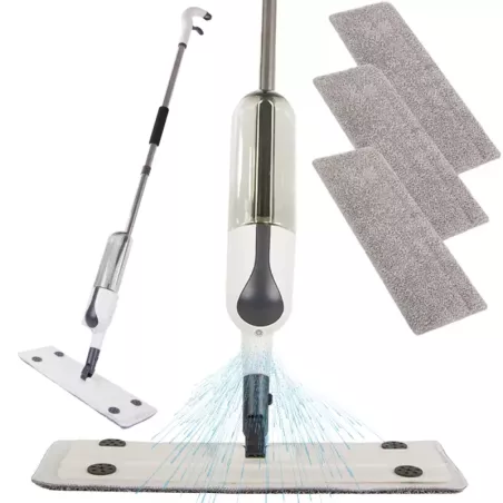 Mop płaski ze spryskiwaczem obrotowy solidny spray 3x wkłady mikrofibra-5907451351635