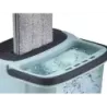 Mop płaski z wyciskaczem wiadrem dwukomorowy do mycia podłogi 3x nakładki - 7