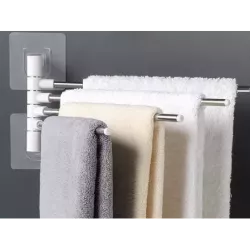 Wieszak na ręczniki łazienkowy obrotowy uchwyt hak - 4