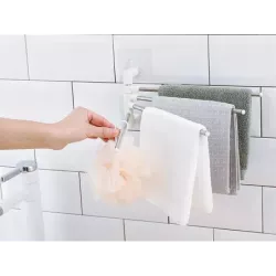 Wieszak na ręczniki łazienkowy obrotowy uchwyt hak - 16