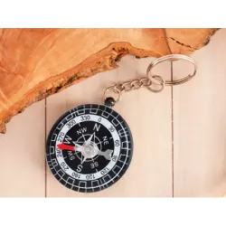 Kompas busola turystyczny brelok kieszonkowy - 2