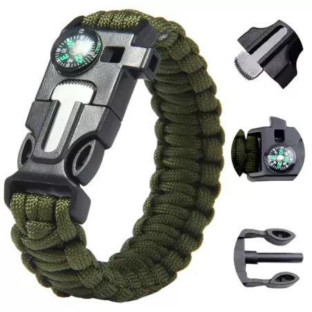 Bransoletka survival opaska 5w1 kompas krzesiwo linka nóż linka paracord-5907451356081-3527