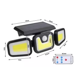 Lampa solarna 103 cob z czujnikiem ruchu zmierzchu uliczna zewnętrzna-5907451344156