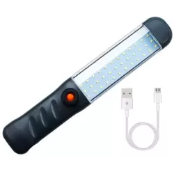 Mocna latarka warsztatowa lampa 48 LED cob USB hak magnes akumulatorowa - 3