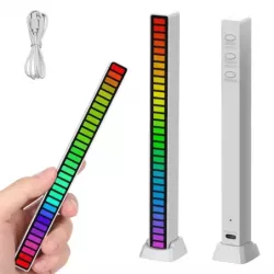 Ledy USB reakcja na dźwięk multikolor neon listwa RGB LED mruga akumulator - 1
