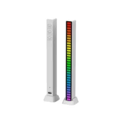 Ledy USB reakcja na dźwięk multikolor neon listwa RGB LED mruga akumulator - 2