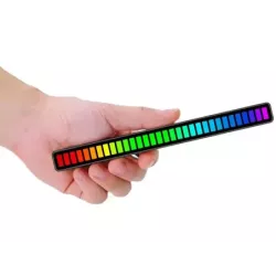 Ledy USB reakcja na dźwięk multikolor neon listwa RGB LED mruga akumulator - 3