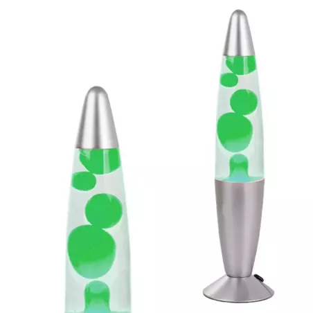 Lampka nocna lampa wodna z woskiem lawa lava zielona-5907451320433