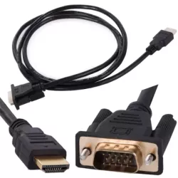 Kabel VGA - hdmi 1,3m gold złote złącza full HD przewód d-sub - 1