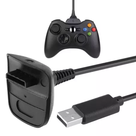 Kabel ładowarka do pada Xbox 360 USB play charge-5907451334546