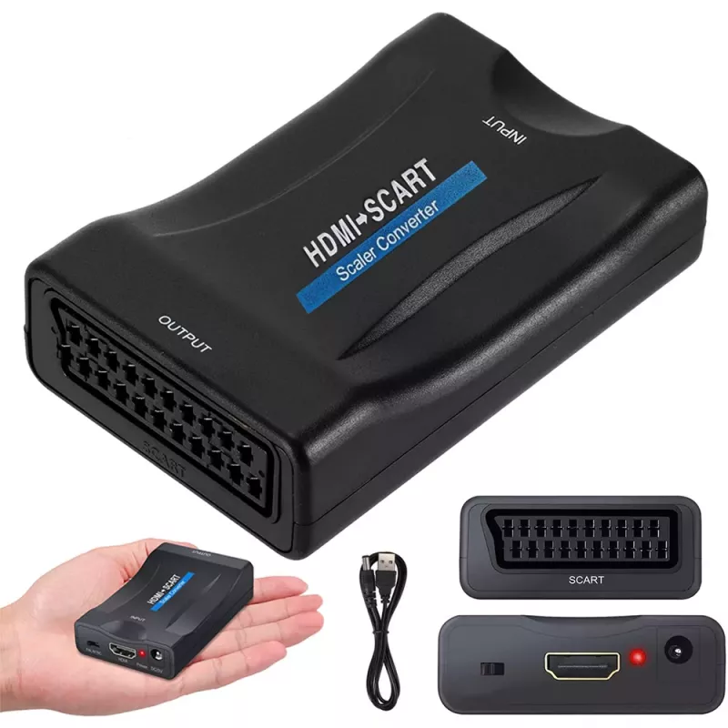 Adapter konwerter hdmi do na scart AV euro full HD-5907451347935