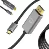 Kabel przewód displayport USB typ-c 1.4 video audio USB-c 8k 4k 2k 1,8m - 2