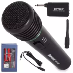 Karaoke mikrofon bezprzewodowy + stacja + przewód! - 1