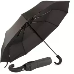 Parasol parasolka składana automat czarny unisex - 1
