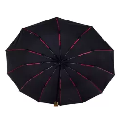 Parasol parasolka składana automat czarny unisex elegancki duży porządny - 6