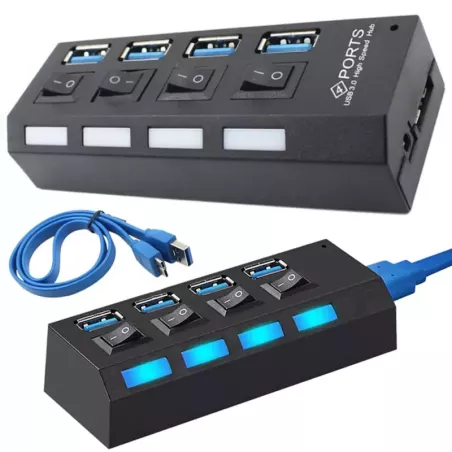 Rozgałęźnik rozdzielacz portów hub USB 4x USB 3.0-5907451333204