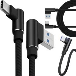 Kabel przewód USB USB-c typ c kątowy do ładowania qc do telefonu 1m - 1