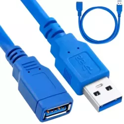 Kabel przedłużacz przedłużka USB 3.0 adapter ekranowany 1,5m - 1