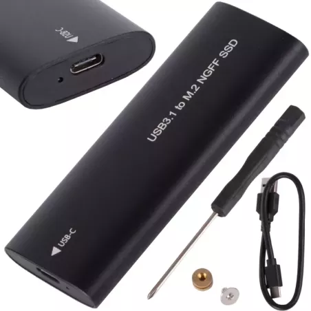 Obudowa adapter dysku kieszeń m.2 sata ngff USB 3.1 USB typ-c 2230-2280mm-5907451352113