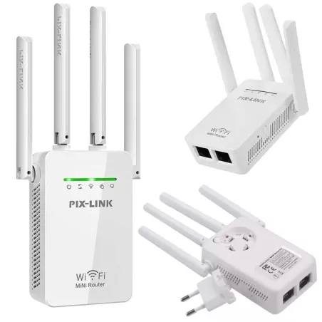 Mocny wzmacniacz sygnału wifi repeater 300mb/s wps-5907451332665
