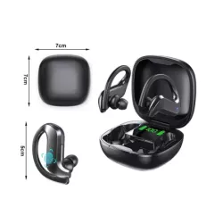 Słuchawki bezprzewodowe bluetooth sportowe do ćwiczenia biegania na ucho - 4
