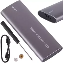 Obudowa adapter dysku kieszeń m.2 sata ngff USB 3.1 USB typ-c 2230-2280mm - 1