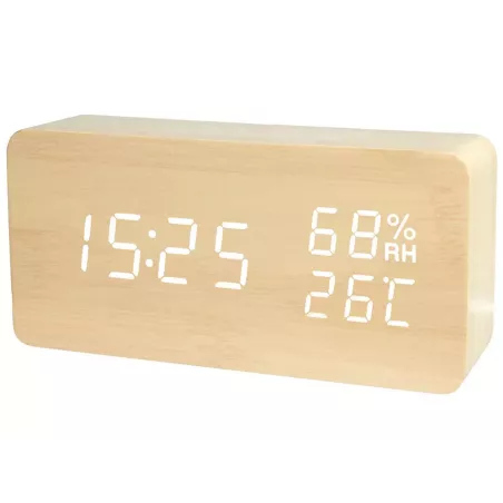Elektroniczny budzik zegar termometr higrometr USB-5907451337516