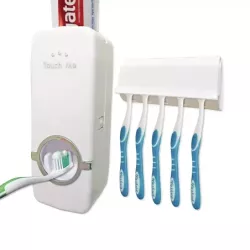 Dozownik pasty do zębów uchwyt na szczoteczki - 1