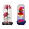 Wieczna róża w szkle świecąca LED RGB prezent na okazję dla kobiet czerwona-5907451356852