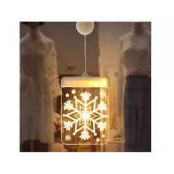 Witraż LED 3d na okno ozdoba lampki świąteczne - 3