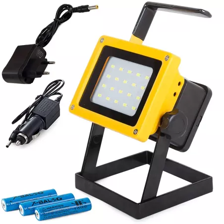 Akumulatorowy halogen LED 100W 20 smd+ 2 ładowarki-5907451310915
