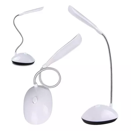 Lampka biurkowa 4 LED szkolna na biurko nocna biała-5907451333327