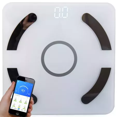 Analityczna waga łazienkowa bluetooth 180kg szkło-5907451316535