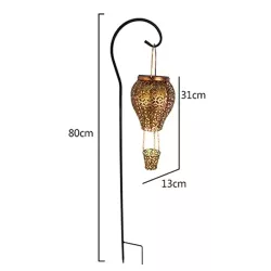 Ażurowa kula lampion solarny 12x16cm lampa z uchem do powieszenia