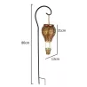 Ażurowa kula lampion solarny 12x16cm lampa z uchem do powieszenia