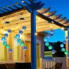 Bajeczne kulki solarne lampki ogrodowe LED tęcza barw za dnia i w nocy
