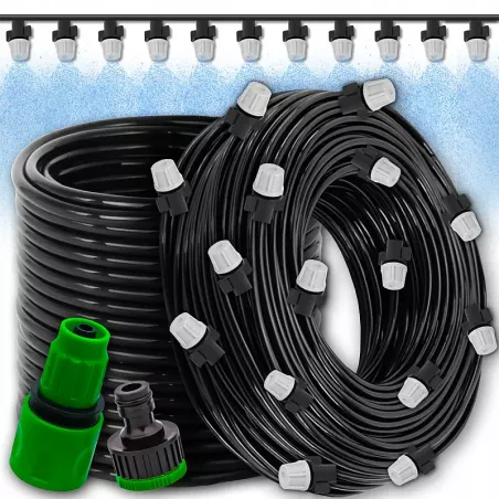 System nawadniania kurtyna wodna do ogrodu zraszacz mgiełka wąż 20m-5905398250639