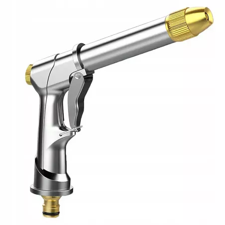Pistolet ogrodowy metalowy do węża zraszacz z regulowaną dyszą wody-5904665042977