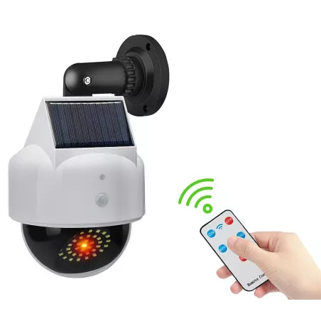 Solarna lampka i atrapa kamery monitoringu zewnętrzna z pilotem IR-6901071000200