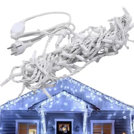 Lampki kurtyna świetlna girlanda świąteczna ozdoba 500 led zimna ip44-5907451366707