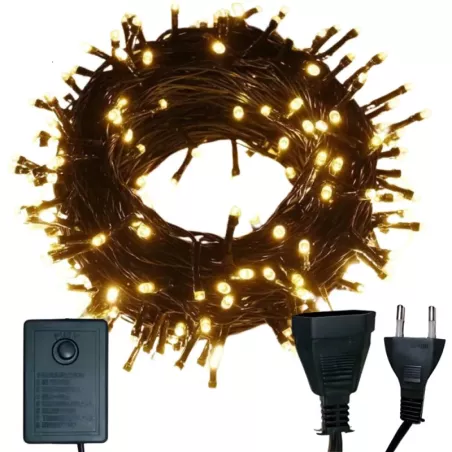 Lampki choinkowe wewnętrzne biały ciepły 500 led oświetlenie 7 programów-5907451366691